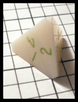 Dice : Dice - DM Collection - Windmill Opaque White Swirl w Green Numerals - Ebay Oct 2010